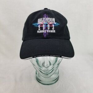 ✅2003 Harley Davidson Motorcycles Milwaukee Wisconsin 100th Anniversary Hat Cap